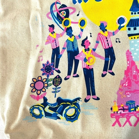 NWT Disney Parks Starbucks Magic Kingdom Discovery Series Canvas Tote WDW - Picture 9 of 17